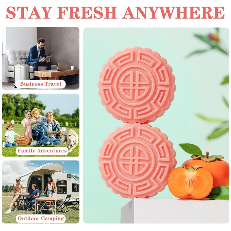 EKIVAO 6PCS Persimmon Soap Bar for Old People Smell, Handmade