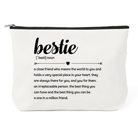 Bestie Makeup Bag Gifts for Female Friends BFF Besties Makeup Bags Cosmetics Bag Pouch for Women Christmas Easter Mothers Day Thanksgiving Day Travel Gift for Bestie BFF Female Friends