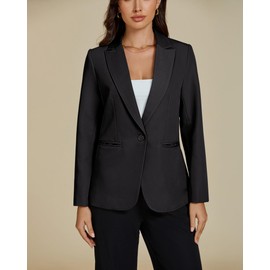 luvamia Casual Blazers for Women Black Suit Jacket Casual Outfits for Women Black Size Large Size 12 Size 14
