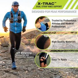 Pro-Tec de Atletismo x-TRAC Rodillera - de Doble Correa