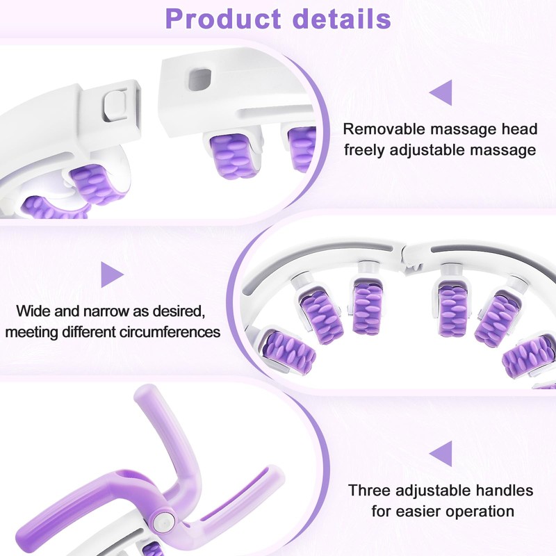 Cellulite MassagegeräT,360°Abdeckung Massagegerät Massageroller Roller,Lymphdrainage Gerät, Abnehmbarer Rollengriff,Cellulite Roller füR