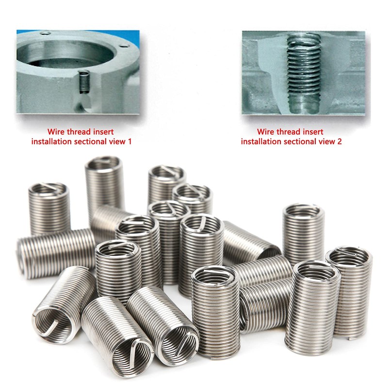 Pack of 20, Stainless Steel Wire Thread Repair Insert Assortment