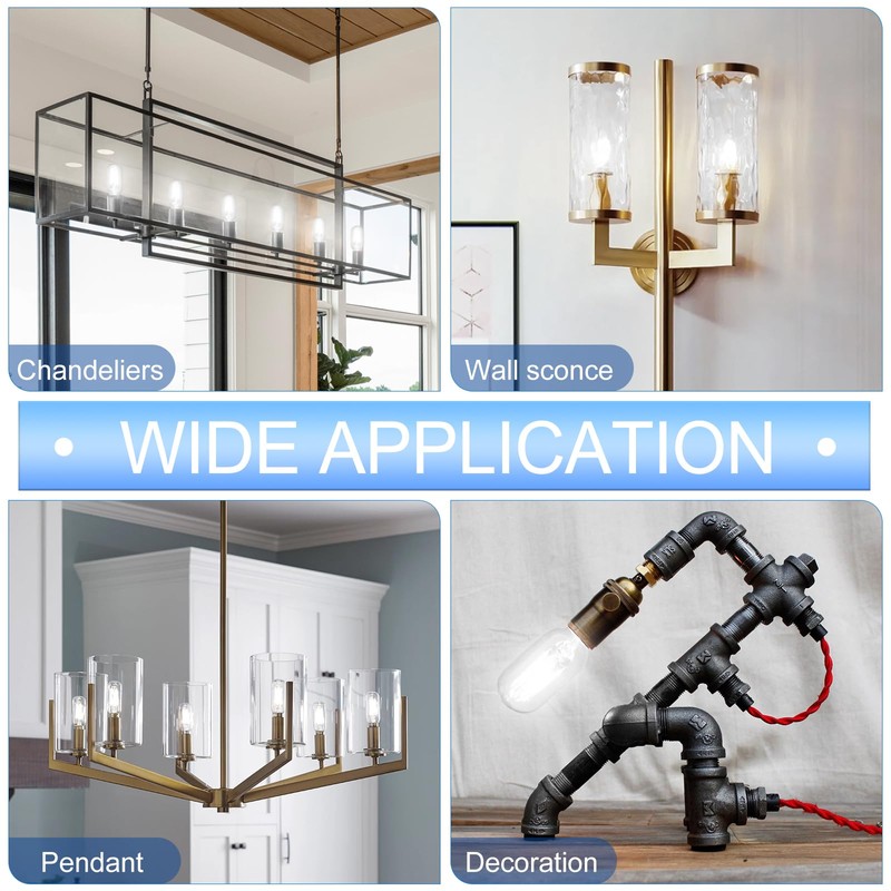 GvvooHome E12 Candelabra Bulb Dimmable, 6W Equal 60W Neutral White