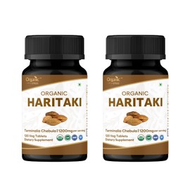 ORGANIC SPREE HARITAKI 120 Tablets | Terminalia Chebula (Haritaki) | USDA Organic Certified | Organic and Natural - Pack of 2