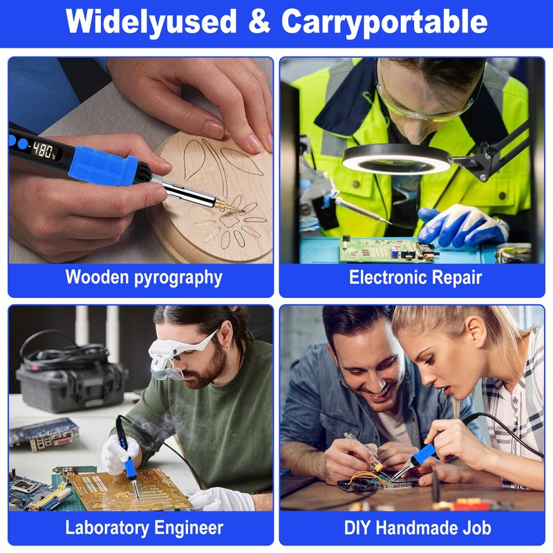 AOBOPLE Soldering Iron Tips for Threaded Inserts Set Include 90W