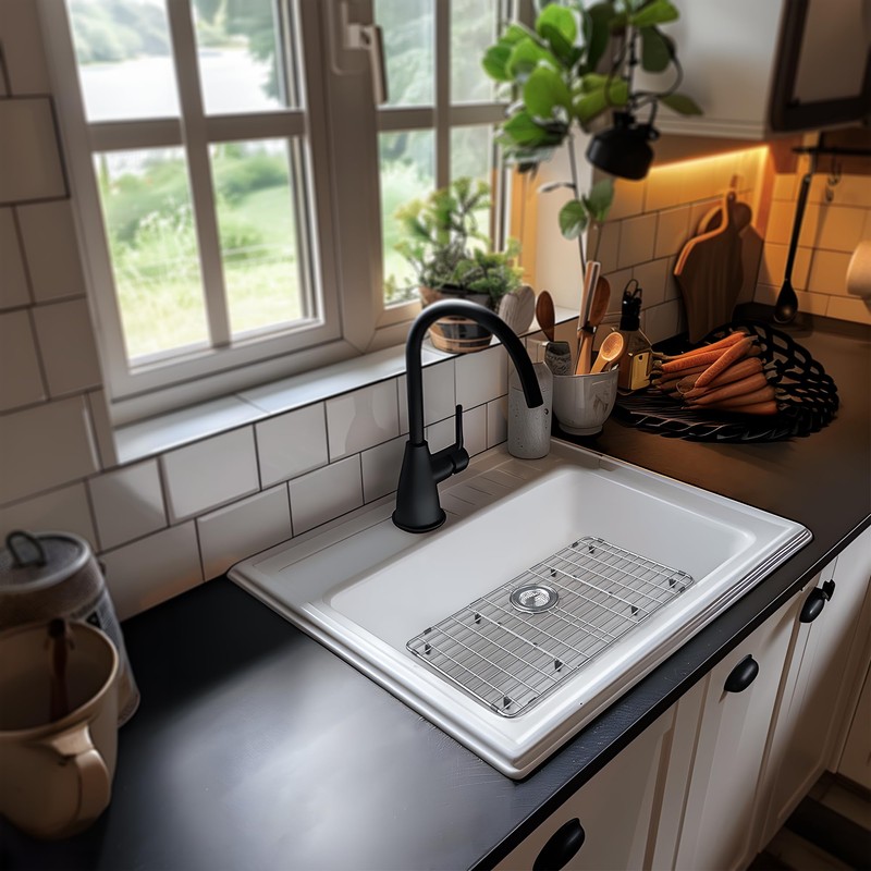 Metal Sink Grate Protector for Kitchen, Stainless Steel Sink Bottom