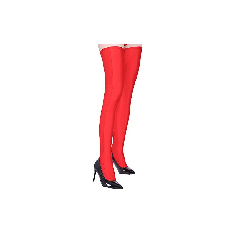 OMOSIROKURABU Smooth Knit Long Tights (KN04), red