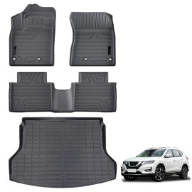 High Quality Anti Dust Anti-slip Rubber Fancy All Season All Vehicles Tpe Floor Mat for 2021-2026 Nissan Rogue(Not for Sport)Position: This item has CROVECO logo. Do not buy if you mind, Size: 63*18*58, Color: 2021-2026 Nissan Rogue (Not for Sport)