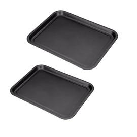 Non-Stick Oven Tray Set of 2 – Small (31 x 21.5 x 1.7cm) & Large (35 x 26 x 1.9cm) Sizes, Freezer & Top-Rack Dishwasher Safe, Durable & Versatile Baking Trays for Professional & Personal use