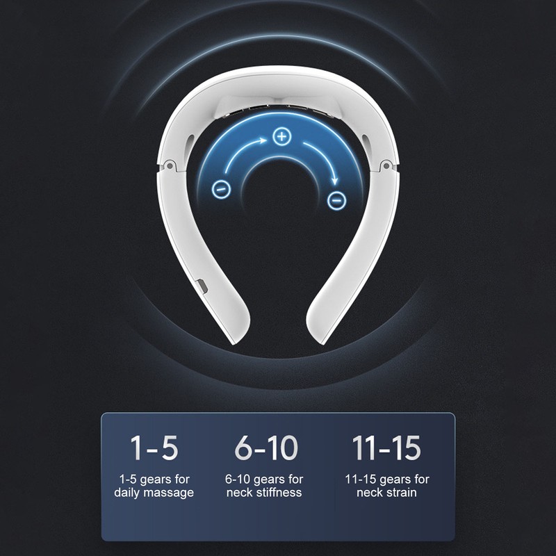 Electric Neck Massager Hot Compress 6 Modes 15 Gears Reduce