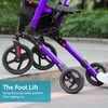 Foldable Rollator Walker with 10” Front Rubber Wheels, All-Terrain Rollator