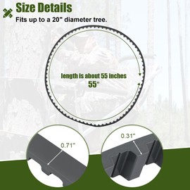 2PCS Traction Belts Climber Tree Stand Straps compatible with Lone Wolf Assault & XOP Strike Force Climbing Tree Stands Sit & Climb Models (2015 & Older) | Heavy-Duty Climber Straps with Teeth Design