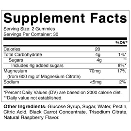 Vitamatic Vitamatic Magnesium Gummies 600mg per Serving - 60 Vegan Gummies - Promotes Healthy Relaxation, Muscle, Bone, & Energy Support - 3 Pack