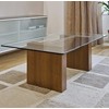 Fab Glass and Mirror Rectangle Tempered Glass Table Top 26"