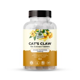 Amazing Botanicals Cat’s Claw Tablets - Organic Cats Claw Uncaria Tomentosa Herb 10x Extract 2000mg Each - Immune Support, Muscle & Joint Wellness Herbal Supplement - 30 Tablets