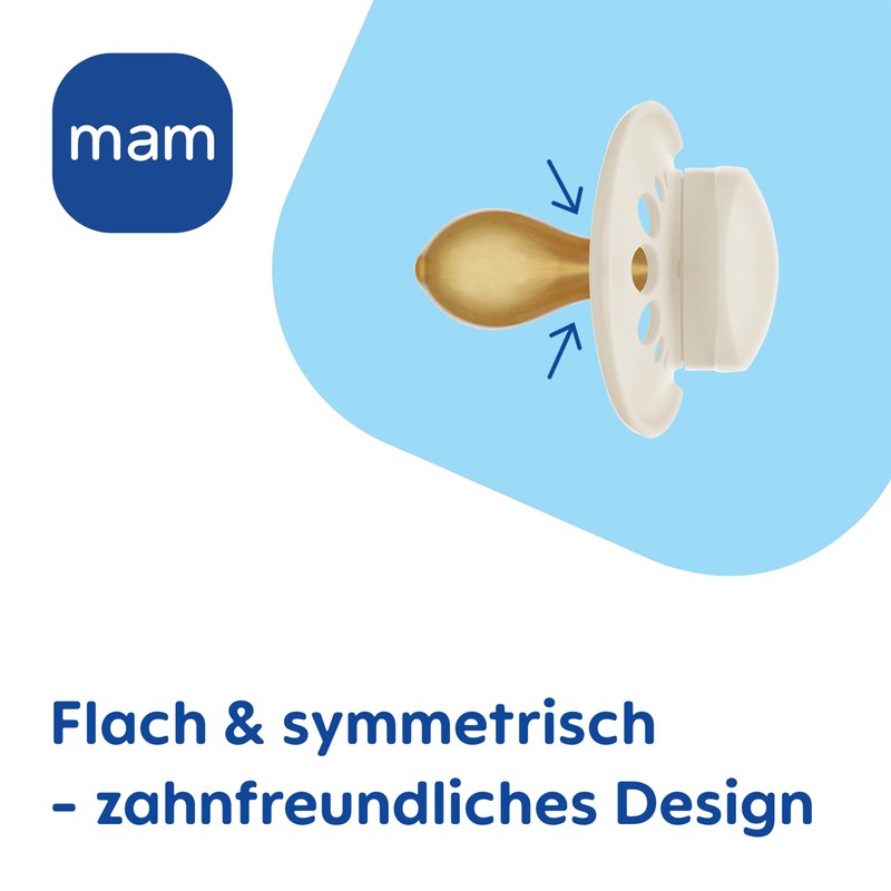 MAM Original Dummy, Latex Dummy, 6-16 Months, Breastfeeding Friendly Baby