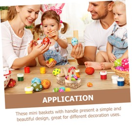 Gadpiparty 10pcs Mini Woven Basket Decorative Wedding Favors Tiny Baskets for Parties Unique Ornaments for Gardens and More