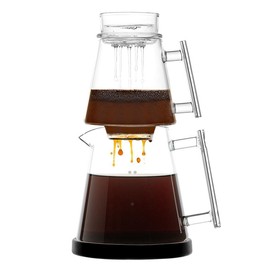 Pure Over Brew Kit XL - Non-Toxic All Glass Pour Over System, 6 Piece Coffee Brewing Home Set - Bundle: Brew Kit XL, Color: Black