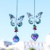 KBRPEY Wind Chime Butterfly Shape Love Heart Design Craft Glitter
