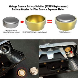F1TP 4PCS MR-9 PX625 Battery Adapter Voltage Converter for Vintage Camera Exposure Meter MR-9 PX625 PX13 fits for Hearing Aid Batteries Size 675 PR44 1.4v Zinc air Battery or LR44