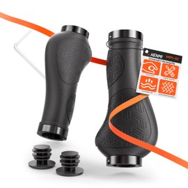 HENMI Ergonomic bicycle handles, universal and non-slip bicycle handlebar grips, two sides lock-on design handlebar grips, does not stick to the hands, suitable for MTB, e-bike, trekking bike, etc