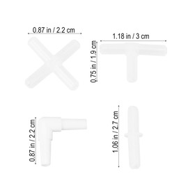 BUGUUYO 40pcs Inline Air Connectors for Aquarium Fish Tanks Straight Cross and Right Angle Shapes for Easy Tubing Connection