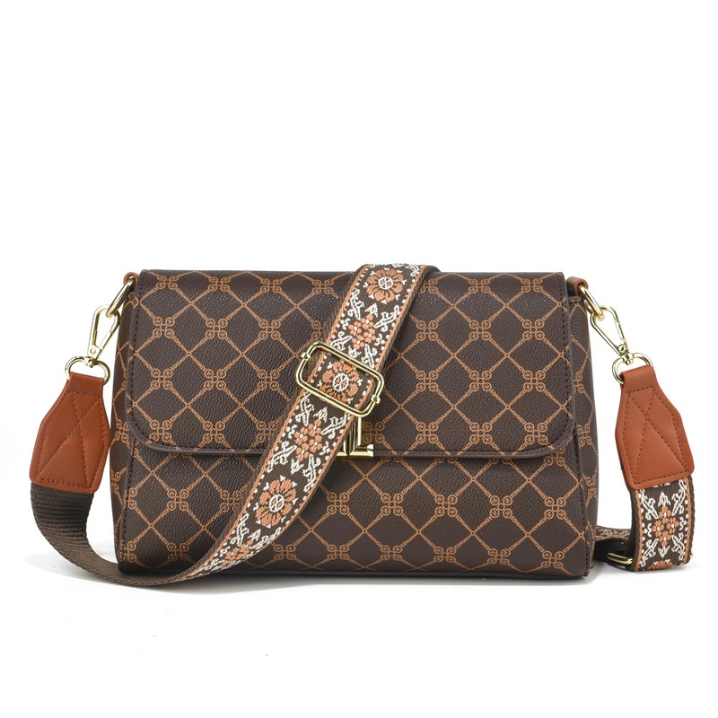 Purse Strap,1.5" Leather End Shoulder Strap Adjustable Replacement,Retro Multi-Pattern Crossbody