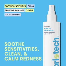 BRIOTECH Topical Skin Spray, Hypochlorous Acid Spray for Sensitive Skin, HOCl Facial Mist, Full Body Support Against Irritation, Calm Redness, Soothe Foot & Scalp, 8 oz (1 Pack)