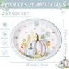 QIYANPAX 25 Pcs Fall Paper Plates Large 9" X 11"
