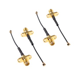 Oiyagai 4Pcs 5cm/2" Antenna WiFi Pigtail Cable SMA Female Panel Mount 2 Hole to UFL./ipx MHF1 1.13 Cable