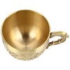 Brass Tea Cup Exquisite Embossed Patterns Retro European Small Coffee