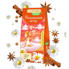 Lovare Chamomile Anise tea 20 bags Cinnamon Chamomile tea 100 bags Cinnamon Star Anise - 20 bags