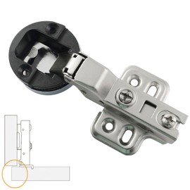 XGNG 2PCS Stainless Steel Hinge Glass Door Hinge Hole Hydraulic Soft Close Hinge for Frameless Glass Doors