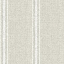 Chesapeake 3115-12463 Linette Fabric Stripe Wallpaper , Light Grey