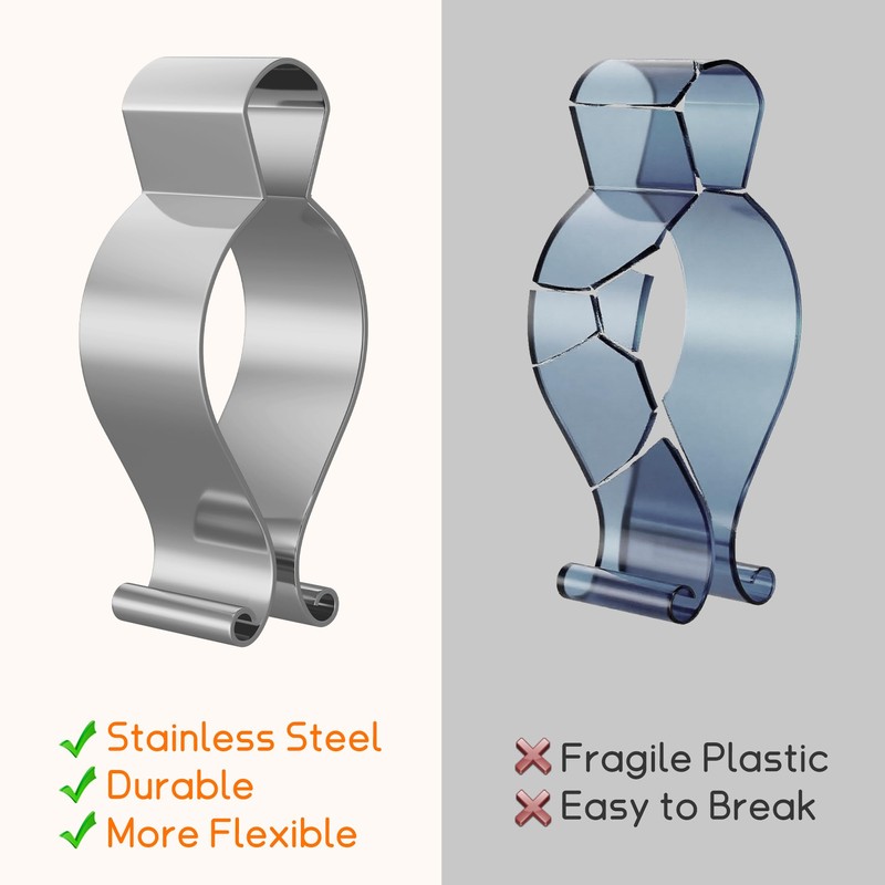 6 Pack Towel Clips for Kitchen, Stainless Steel Towel Holder