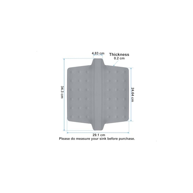 Sink Saddle, Divider Mat, Kitchen Sink Mat, Silicone Protector, No