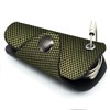 GUGGIARI® Compact Leather PU Jacquard Fabric Key Holder Keychain for