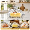 MKLZ Glass Butter Dish with Lid, Clear Cheese Dish with