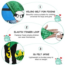 Dinosaur Costume Children, Dinosaur Cape Glitter Dino Costume Dinosaur Cosplay Cape with Dinosaur Mask for Carnival Theme Party Masquerade Boys Girls