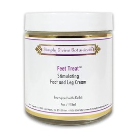 Crema para pies – Alivio refrescante y estimulante para pies hinchados, manos y dolores de cabeza – Aloe orgánico, menta y espiga, 4 onzas