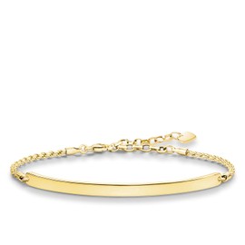 THOMAS SABO Classic Bracelet 925 Sterling Silver LBA0008, Sterling Silver Sterling Silver 750 yellow gold plating, Without Stone