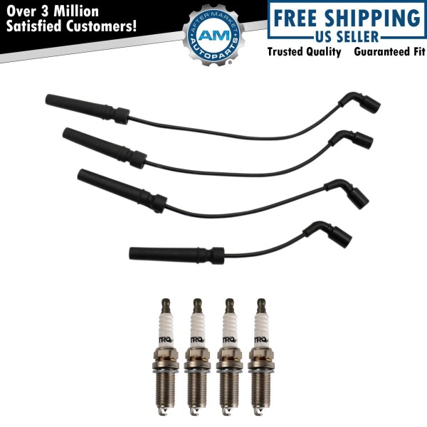 AM Autoparts Ignition Kit Spark Plug & Wire Set For