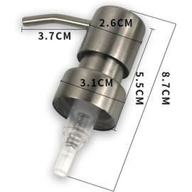 1Pc Stainless Steel Minimalist Style Liquid Soap Dispenser for Bathroom Kitchen, Liquid Hand Soap Dispenser Foam Nozzle Pump Bottle Press Head - Stainless Steel A Countertop Soap Dispensers