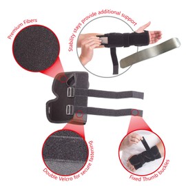 TOROS GROUP MANUFACTURE Advanced Wrist Brace with Splint Small Black