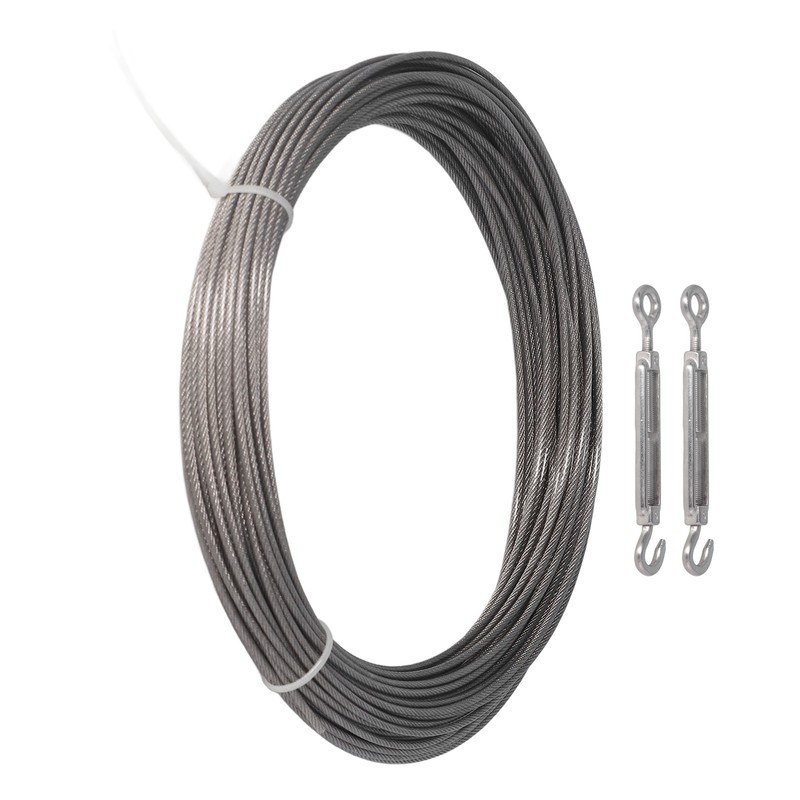 Stainless Steel Wire Rope Set Rust Proof Prevent Corrosion PVC