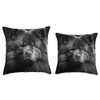 Dog Lover Black & White Chow Chow Throw Pillow