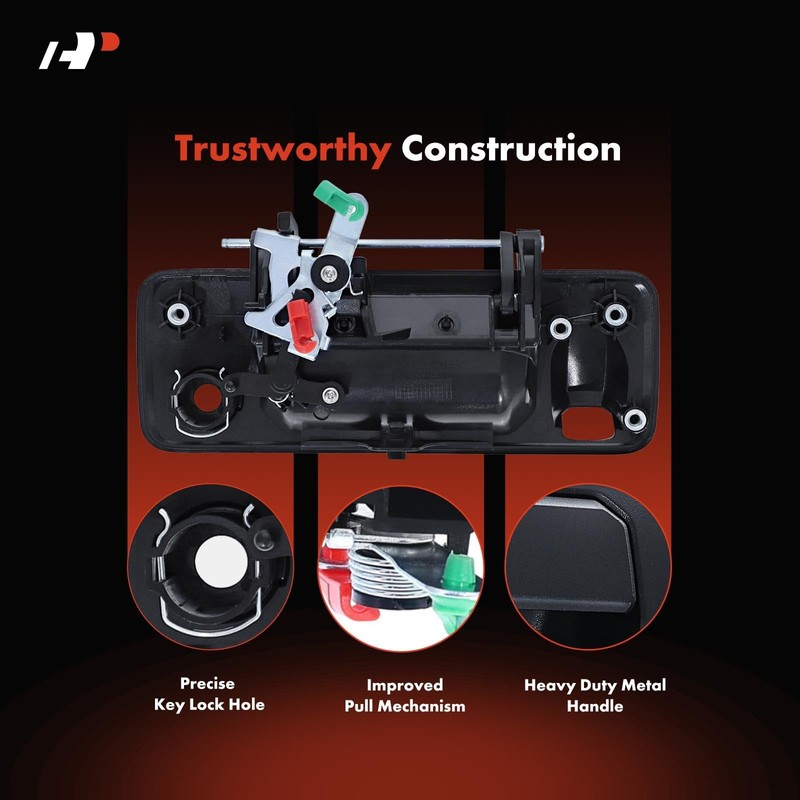 A-Premium - Upgraded Metal Tailgate Latch Handle - Compatible with