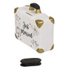 ootb Savings Box, Suitcase, just Married, Ceramic, White & Gold,