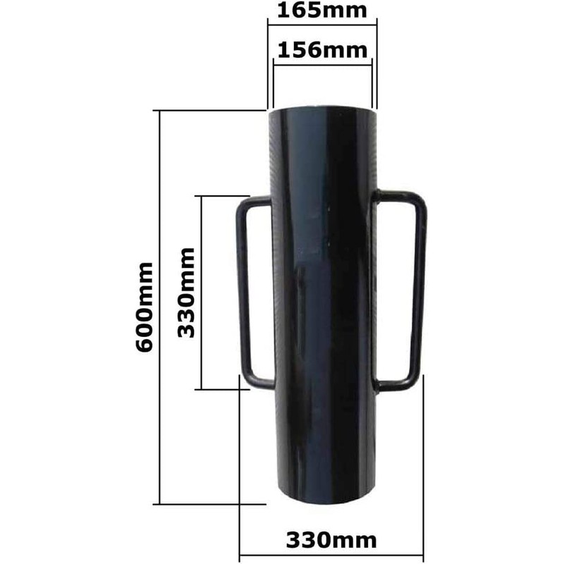 Fence Post Driver with Handle, 34LB Black Iron T Post