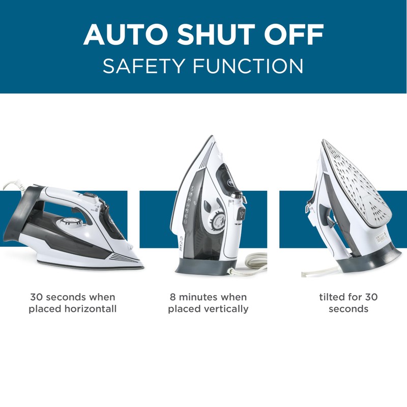Commercial Care Clothing Steam Iron, 1800 Watts Steamer for Clothes,